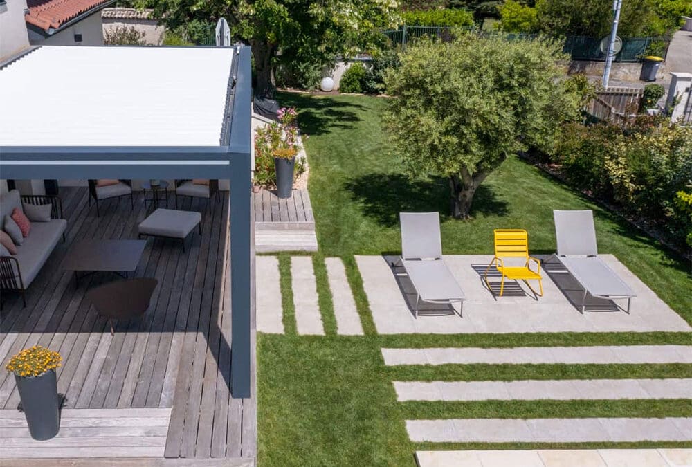 Pergola adossée sur terrasse